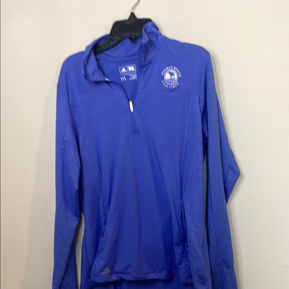 Adidas Periwinkle Golf Pullover Pebble Beach